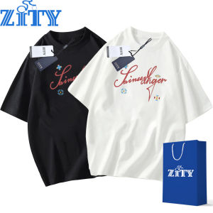 FLASH SALEZITY เสื้อยืดพิมพ์ลายตัวอักษร Minimal Oversize – นุ่ม Slim-Fit Comfort พร้อมแขนสั้น PODL163