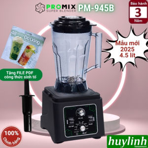 Máy xay công nghiệp Promix PM-945B - 4.5 lít - 1800W - chuyên dụng cho xay rau - sữa hạt - xay sốt nước chấm