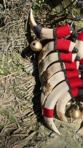 Kalung taring babi etnik dayak