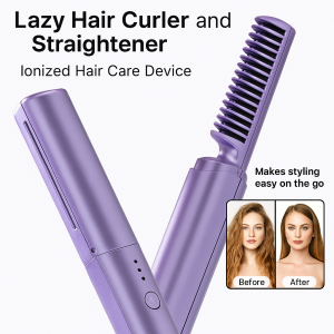 Hair Straightener Comb Travel Portable Straightener Wireless Straight Hair Comb Brushes