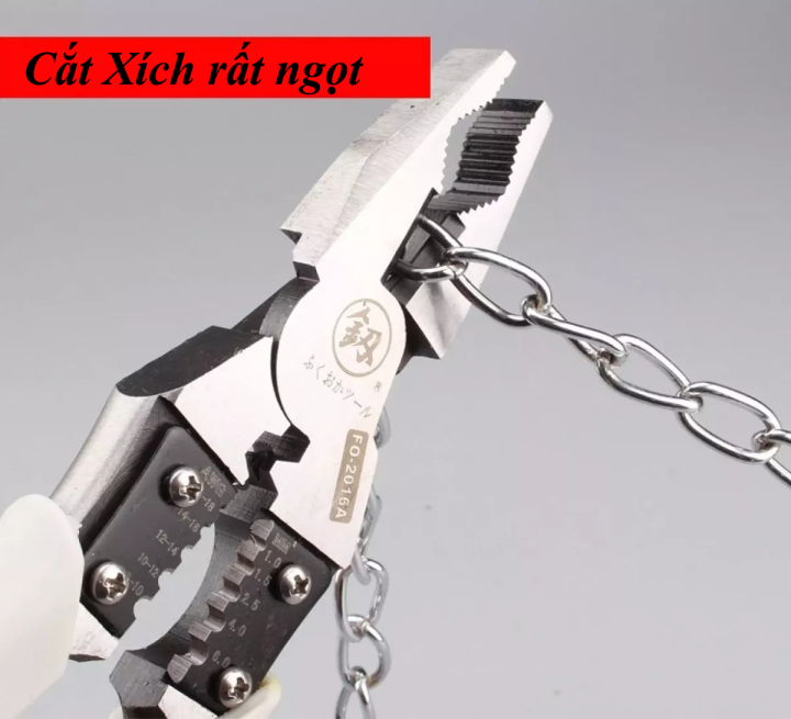 Kìm Điện 9 Trong 1 Đa Năng, Dụng Cụ Cắt Tước Dây Điện, Kẹp giữ và xoắn ...