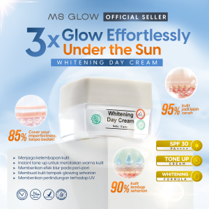 Ms Glow Whitening Day Cream - Daily BB Cream - Ms Glow - Bpom - Membantu Mencerahkan Kulit Wajah - Skincare Beauty - Ms Glow - Melindungi dari Sinar Matahari