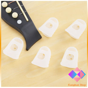 KANGBAN ปลอกนิ้วซิลิโคนกันเจ็บนิ้ว สำหรับกีตาร์ เบส อูคูเลเล่ 1ชุด 5 ชิ้น fingerstall