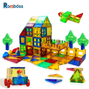 Romboss 116PCS Birthday Gift Magnetic Bricks Building Blocks Tiles Children Educational Toy Set Kids Magnetic Bocks Christmas Gift
