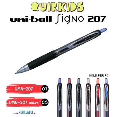 Uni-ball 207 Signo Gel Ink Pen (0.5mm / 0.7mm) UMN-207 Fine Micro Uniball Sign Pen Refill
