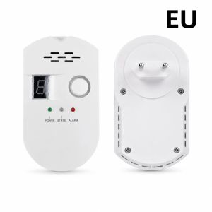 WENSH Environmental Sensors Gas Detection System Digital Display Temperature Humidity Sensors Gas Alarm Safety US EU Plug Plugs  Play Gas Alarm Indoor Safety