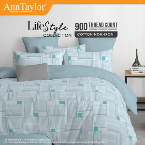 Ann Taylor Life.Style Comforter Set - 900TC | Cotton Non-Iron | Breathable & Easy-Care (Super Single / Queen / King)