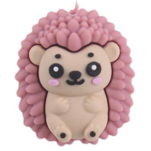 Hedgehog Shaped Beads 28x25mm Silicone Chewing Beads Baby Chew Toy Beads Teething Beads for Dummy Soother Clip Keychain