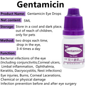 Pet Eye Drops for Dogs and Cats to Treat Eye Infections and Remove Tear Stains and Dirt 5ml