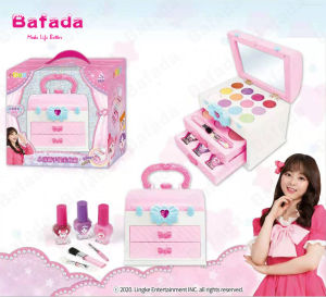 Bafada Non Toxic and Washable Kids Makeup setGirl Pretend Play Makeup Set Cosmetic Kit Toy With Portable Box For Children GiftsMakeup set for Kids Real