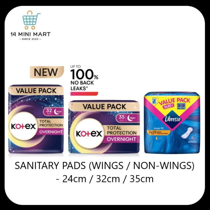 KOTEX LIBRESSE Female Sanitary Pads (Wings Non-Wings) 24cm
