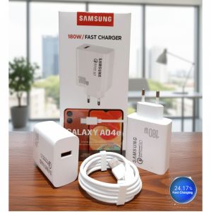 Charger for samsung Galaxy A04e 180W Fast Charger Support Fast Charging Quick Charge 3.0