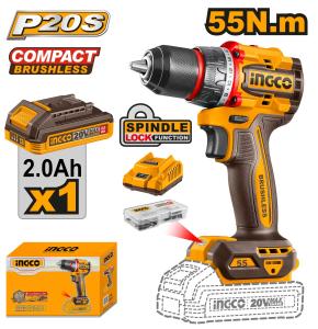 BUILDMATE x Ingco 20V Compact Brushless Cordless Drill for Drilling & Driving CDLI205581 / CDLI205582 ICPT