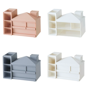 Slanted Desktop Stoage With Separate Drawer Space Saving Structure Pattern Pen Hold Drawer Box