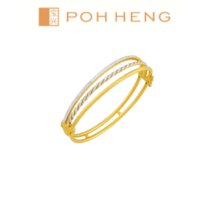 POH HENG Jewellery 22K Bangle in Yellow White Gold[Price By Weight]