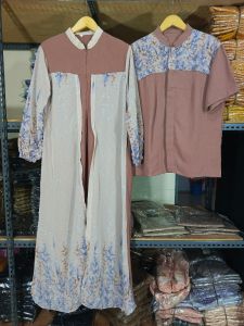 Couple Gamis Set Hijab Jumbo Ld 110 120 130 Pasangan Lebaran Suami Istri Xxxl