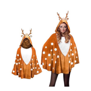 New Halloween Christmas Jungle Reindeer Cape cosplay Witch costume Christmas outfit