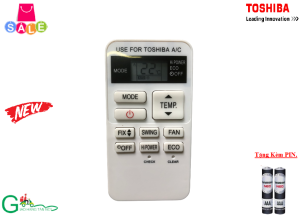 Điều khiển điều hòa Toshiba các dòng RAS-H10 RAS-H13 RAS-H18 1HP 1.5HP 2HP-Hàng tốt-Mới 100%-Tặng kèm PIN