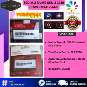 SSD M.2 NVME GEN 3 2280 POWERMAX 256GB