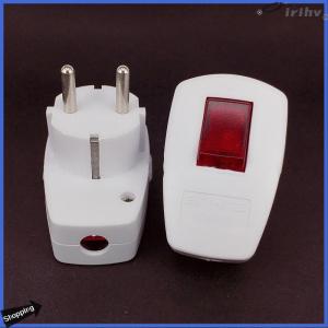 【jianzhanqinl】 Rewireable EU Power Plug Wih on-off Power Swtich 250V 10A Standard Adapter Receptacle Connector