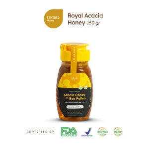 Madu Royal Acacia Forbee Honey with Bee Pollen 500gr/450gr | Vitamin Rambut Rontok dan Kering | Suplemen Otak Tanpa Efek Samping