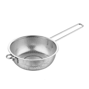 Durable Stainless Steel Colander Basket Comfortable Grip Efficient Design Rice Stainer for Kitchen Versatilities