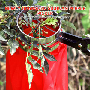 Pepper Picker Tool Picking Peppers Tool Portable Outdoor Manual Tools Picker Collector With Storage Bag For Jujube Orange Lemon Fruit Picking Harvester Non-Slip Grip Handle