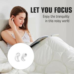 Silicone Noise Cancelling Earplugs for Sleep Surfing Swimming Travel Comfortable Fit for Sensitive Sleepers and Students