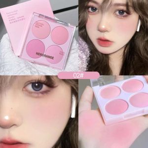 SUAKE 4 Colors Blush Palette Natural Brighten Skin Color Waterproof Makeup Blusher Eyeshadow Palette