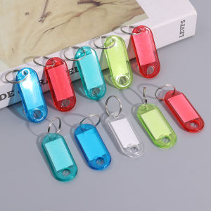 20Pcs Tough Plastic Key Tags with Split Ring Key Holder ID Label Tags DIY Key Chain in Number Name Luggage Tags Hotel Classification Labels Multifunction Key Tags