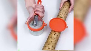 Kitchen Special Fruit Peeler with Storage 2026 New Double-Sided Stainless Steel Multi-Function Peelers Upgrade Vegetable Peeler with Catcher Peeler with Storage Bucket (Green)