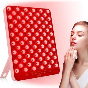 SUXIO Red Light Therapy Lamp - 165 LED Red Light Therapy Panel for Face & Body Portable Deep 660nm - 850nm Near Infrared Light Therapy Device with Eye-Patch Pink