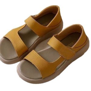 [Free Shipping] Plus-Size 2026 Summer New Collection: Comfortable Lightweight Breathable And Easy-To-Wear Open-Toe Sandals With A Thick Sole And Velcro Closure