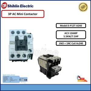 Shihlin Magnetic Contactor 12A 5.5KW/7.5HP ~ 1NO+1NC ~ AC240/AC110/AC415/AC24