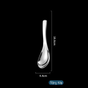 Muỗng thìa ăn Phở Súp Cháo từ inox 304 sâu lòng cán dày sáng bóng sang trọng đủ size 12-14-16cm xài bền 5 năm