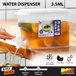 3.5L Transparent Water Dispenser Jug Drinking Water Bottle With Tap Beverage for Fridge / Bekas Air Tong