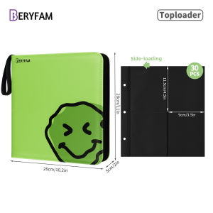 BERYFAM Toploader Binder Album Sprout Green Photocard Binder 240Pocket for Sports Cards Blueberry Series