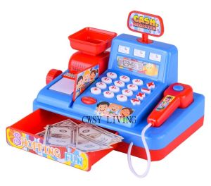 Multifunction Kids Cashier Cash Register Toys With Light Music Sound
