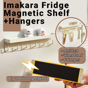 🔥 Imakara Fridge Magnetic Shelf+Hangers🔥Durable 🔥Anti Rust🔥Water Proof