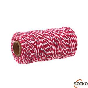 Seeko Cotton Rope Colorful Rope Twisted Twine for Handmade Rope DIY Craft Gift Wrap 100m Length