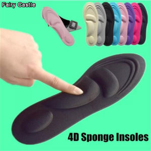Fairy Castle Sponge Insoles Men Women Soft 4D Memory Foam Orthopedic Insoles Shoes Flat Feet Arch Support Insole Sport Pads
