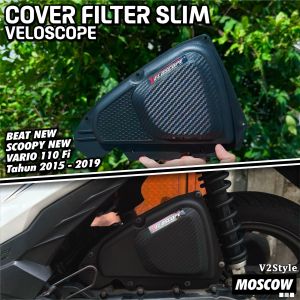 Box Filter Tutup Cover Filter Udara Beat Esp Scoopy Esp 2015-2019 Veloscope ABS Cover Tutup Filter Slim Beat New 2017 - 2019 Scoopy New 2017 - 2020 Vario 110 Fi Part Original Carbon TUTUP BOX FILTER HAWA MODEL SLIM BEAT NEW FI ESP POP STREET SCOOPY FI ESP