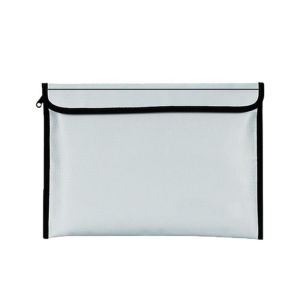 ZHITTY Zipper Closure Fireproof Document Bag S/M/L Waterproof Cash Safe Storage Pouch Multi-Functional Large Capacity Important File Organizer Home Use