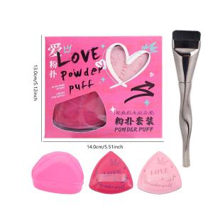 Makeup Sponge Set with Box Foundation Concealer Sponge Puff Dual-Use Wet Dry Triangle Powder Puff Makeup Air Cushion Foundation Brush Soft Sponges Blender Perfect Gift