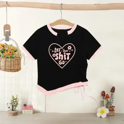 Baju Anak Perempuan Aplikasi Atasan Anak Cewek Usia 1 2 3 4 5 6 7 8 9 10 11 12 Tahun S M L XL XXL 3XL