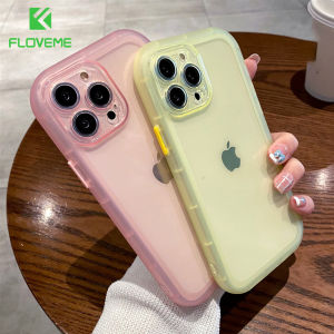 FLOVEME Transaprent Phone Case For iPhone 14 13 12 11 Pro Max 14 Plus X XS Max Clear Color TPU Camera Protection Shockproof Bumper Cover