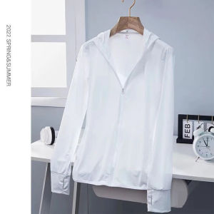 UPF50+ Sun Protection Clothing Gentleman Jacket Air Conditioning Coat Ice Silk Hooded Women Coat Summer Travel Outdoor Sunscreen