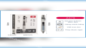 Bút Gel Deli A575 Ngòi 0.5mm – Mực Ra Đều Viết Mượt Có Đệm Tay Thân Trong Cao Cấp