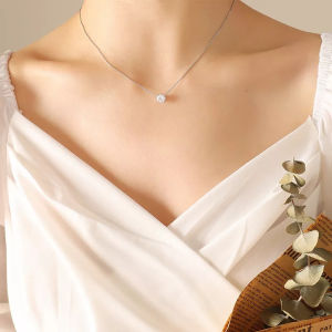 Kalung Titanium Wanita Liontin Permata Satu Kalung Wanita Korea Anti Karat Tidak Luntur