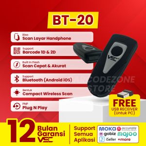 2D Pocket Barcode Scanner Wireless Bluetooth VSC BT-20 (Portable) QR
